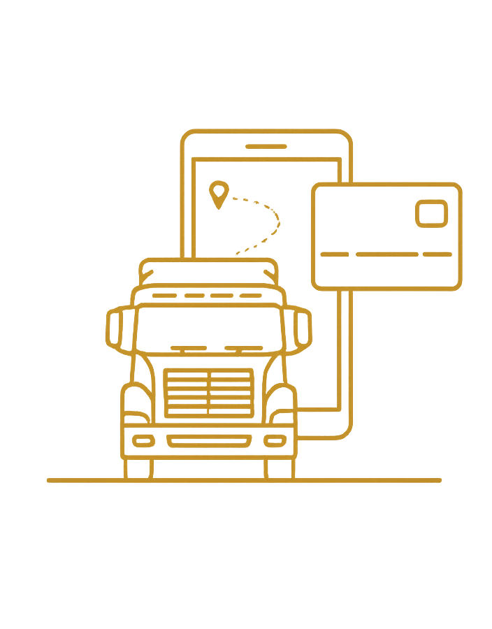 Line art truck illustration